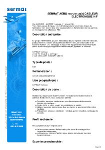 Cbleur lectronique H/F - Offre de poste